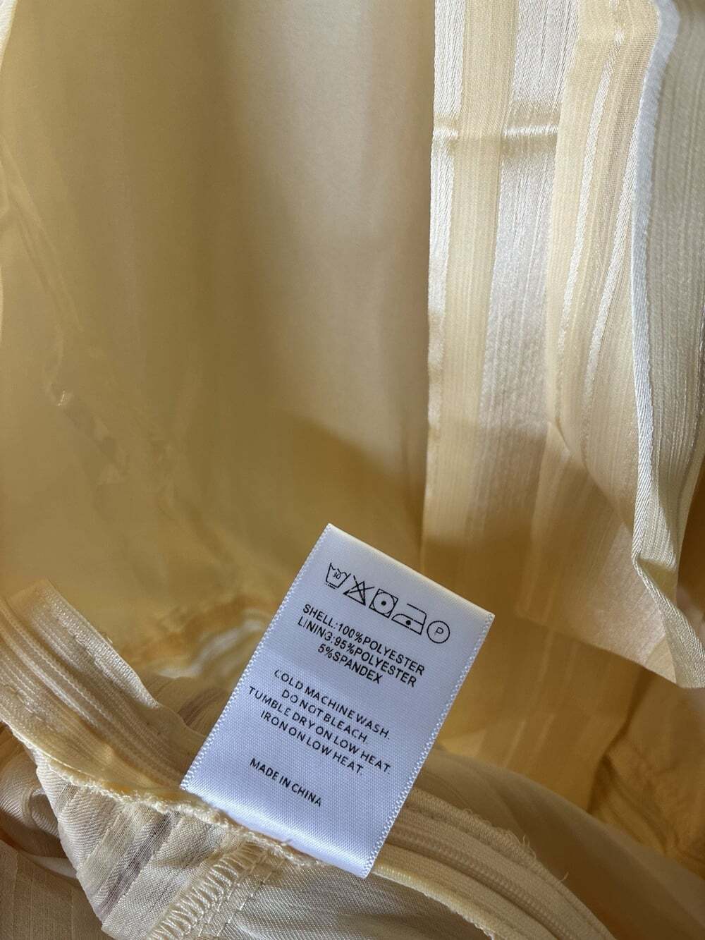 Peppermayo NWT Willow Chiffon Mini Dress in Butter Yellow Size 12 Open Back - Picture 5 of 9